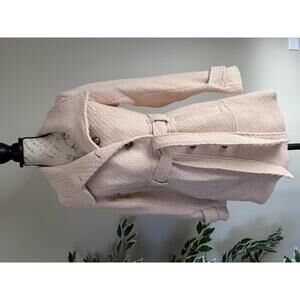 BGSD Women’s Textured Belted Coat – Blush Pink – NWT Size Small